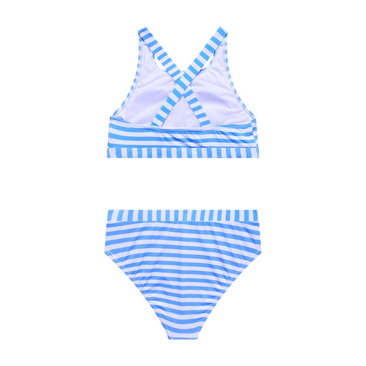 Big Girls Palm Paradise - High neck Bra and Banded High Waist Bottom