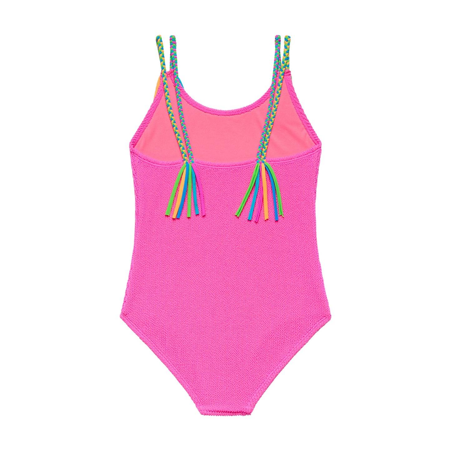 Big Girls Scrunchies - Braid with Fringe One Piece - Pink