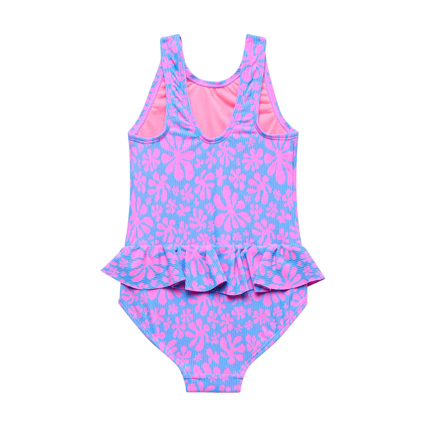 Little Girl Flower Power - Wrap-Around Ruffle One Piece