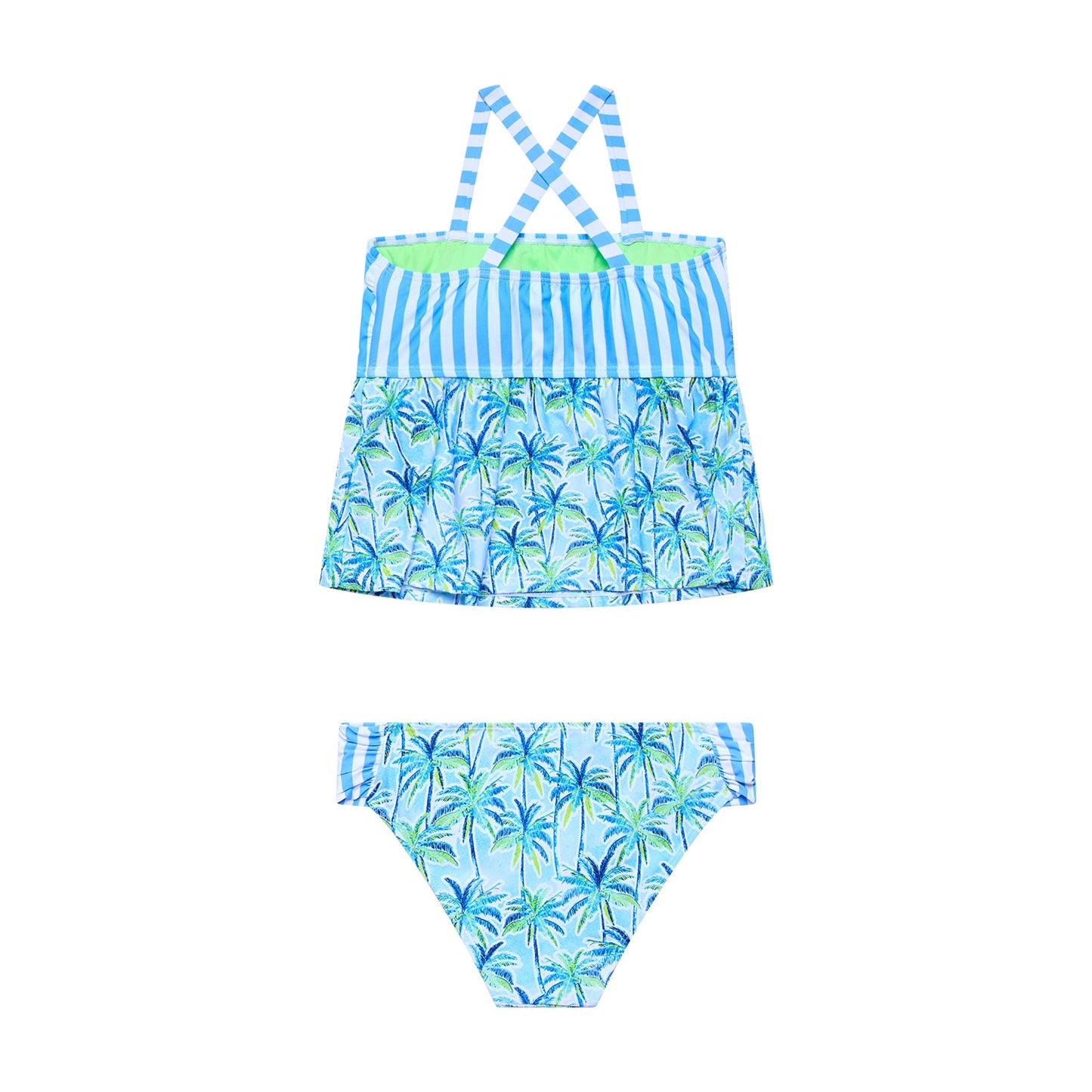 Big Girls Palm Paradise - Tankini and Side Shirred Bottom