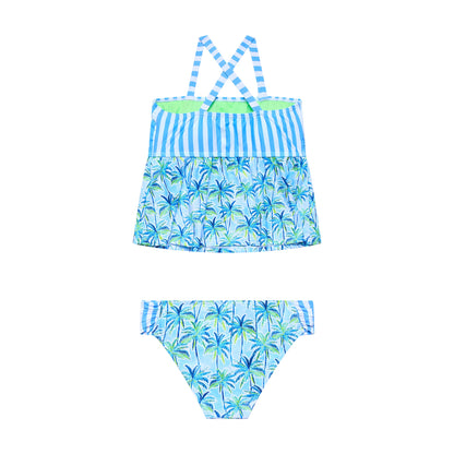 Big Girls Palm Paradise - Tankini and Side Shirred Bottom