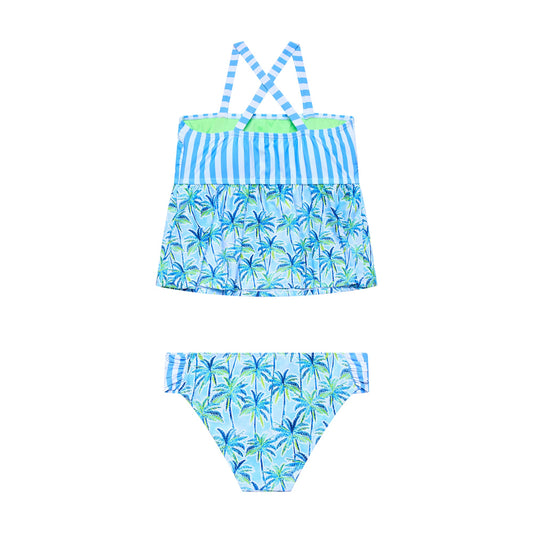 Big Girls Palm Paradise - Tankini and Side Shirred Bottom