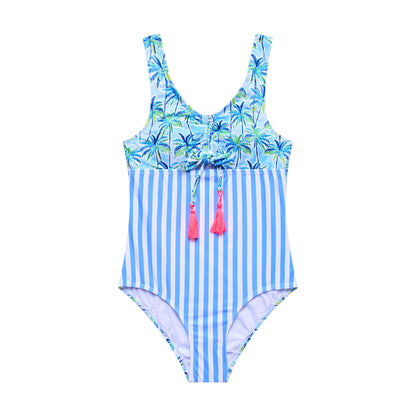 Big Girls Palm Paradise - Cinch Bra Cutout One Piece