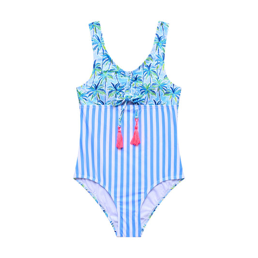 Big Girls Palm Paradise - Cinch Bra Cutout One Piece
