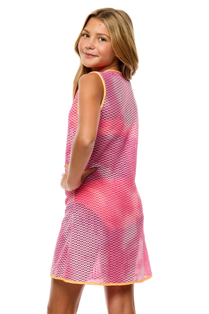 Big Girls Tie Dye Crochet - Crochet Coverup Dress