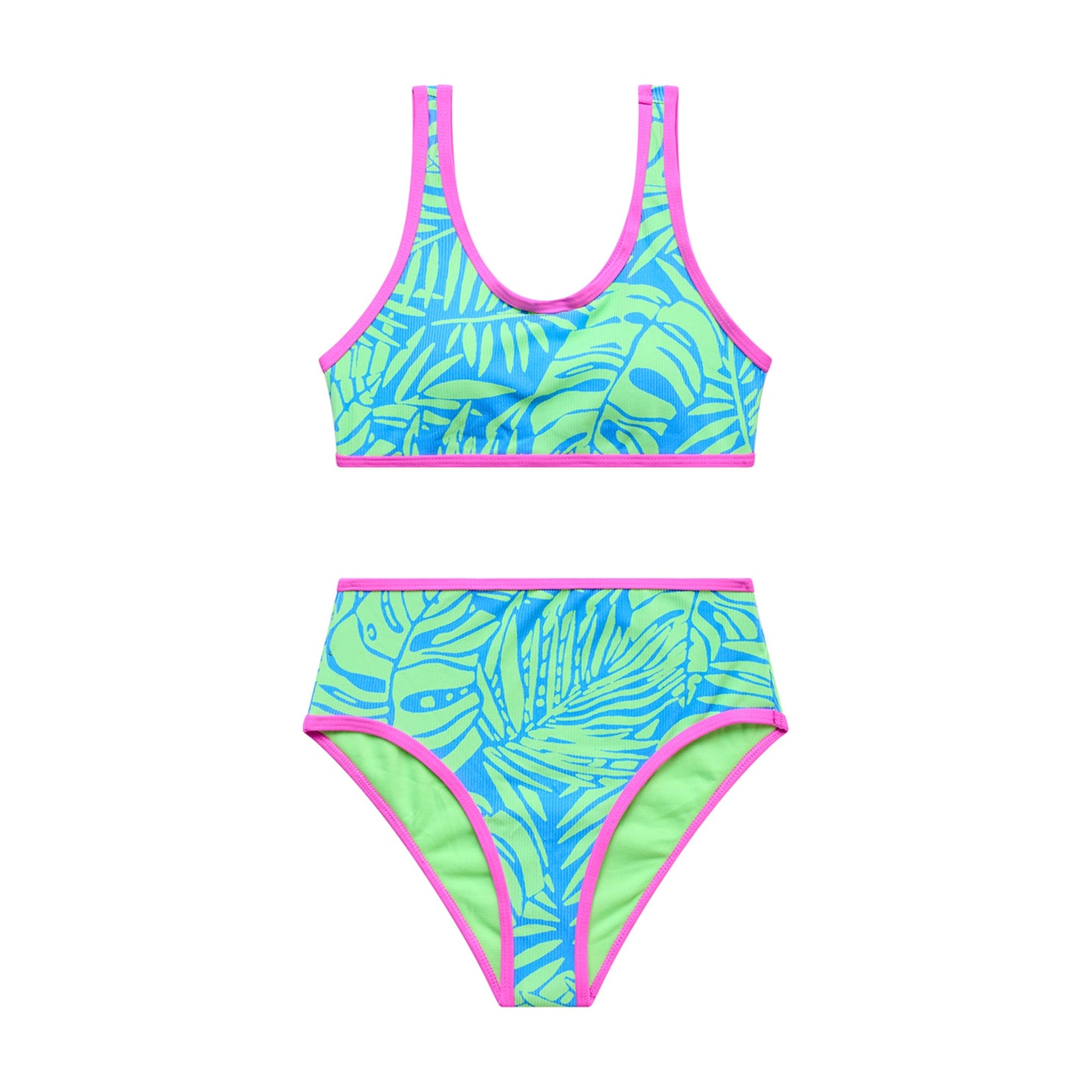 Big Girls Palm Beach - Bralette Crop and High Waist Bottom