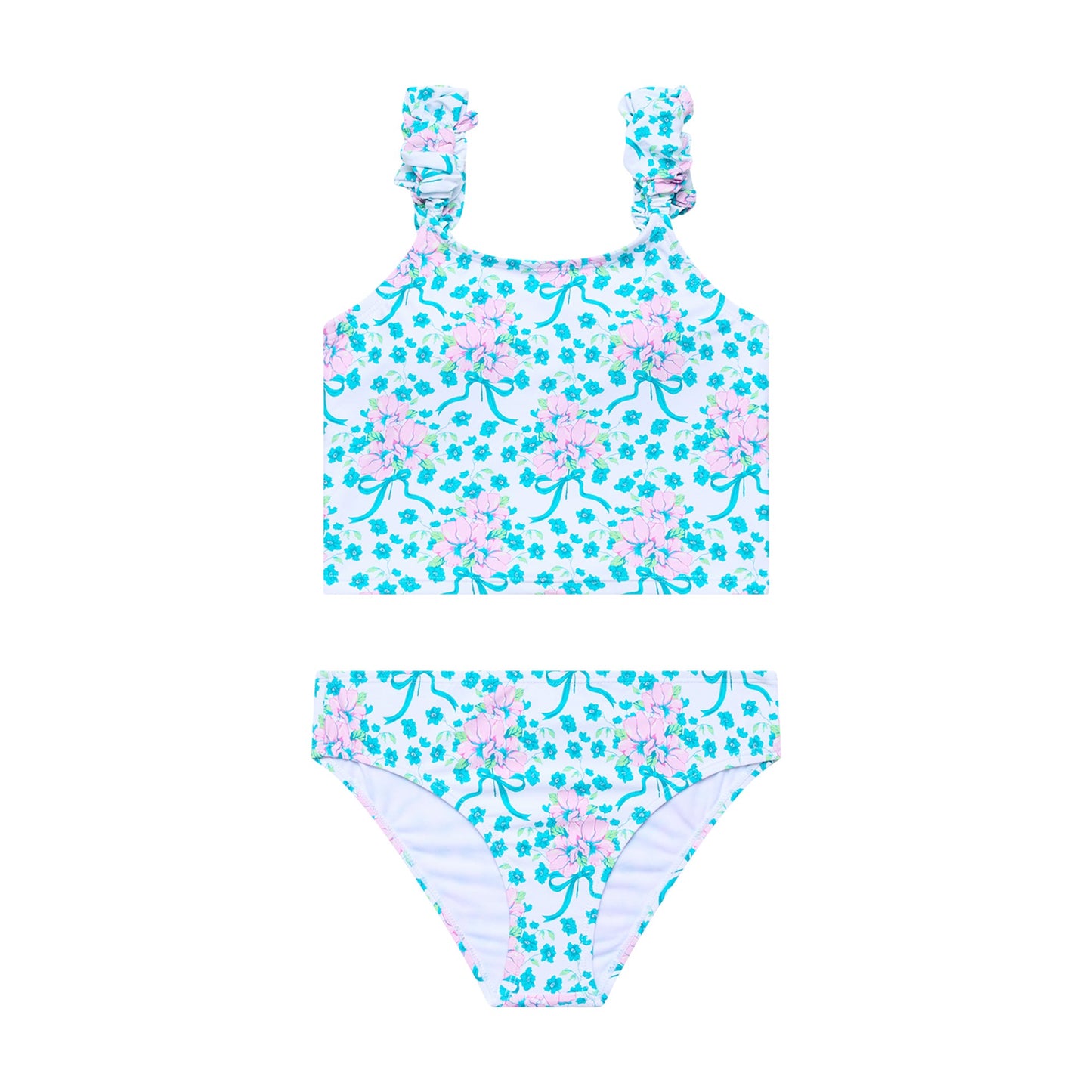 Big Girls Puff Strap - Tankini and High Waist Bottom