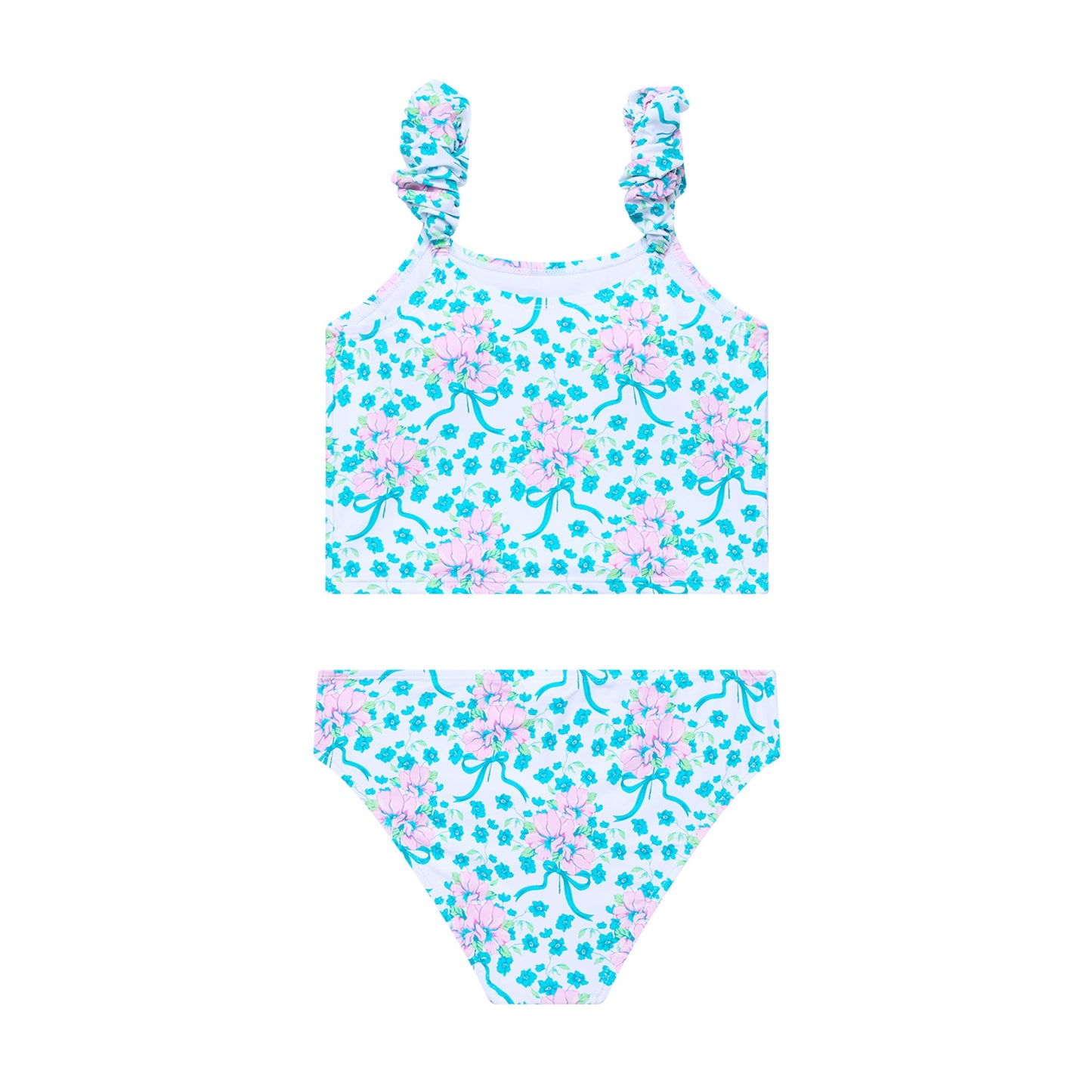 Big Girls Puff Strap - Tankini and High Waist Bottom