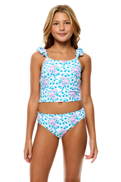 Big Girls Puff Strap - Tankini and High Waist Bottom