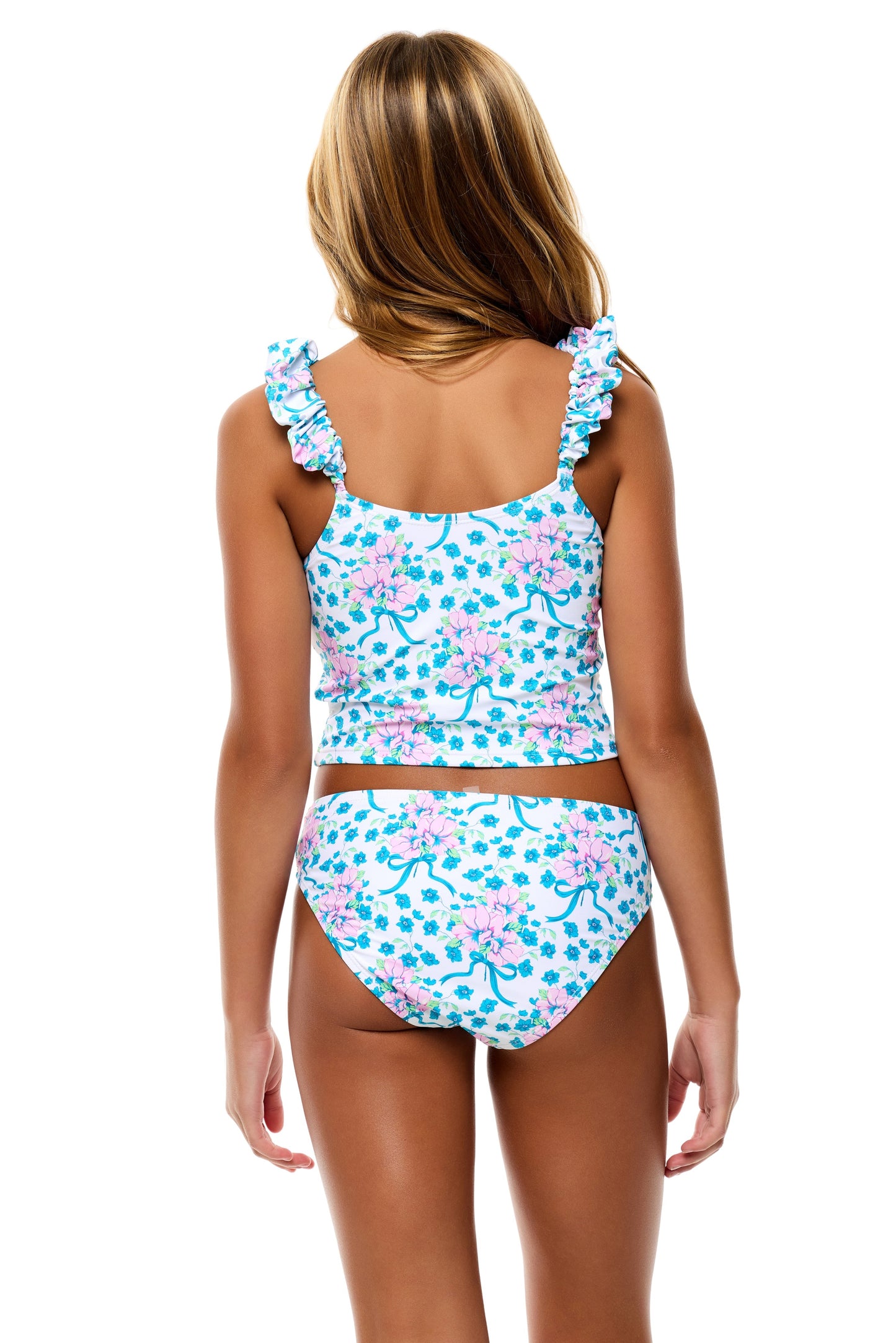 Big Girls Puff Strap - Tankini and High Waist Bottom