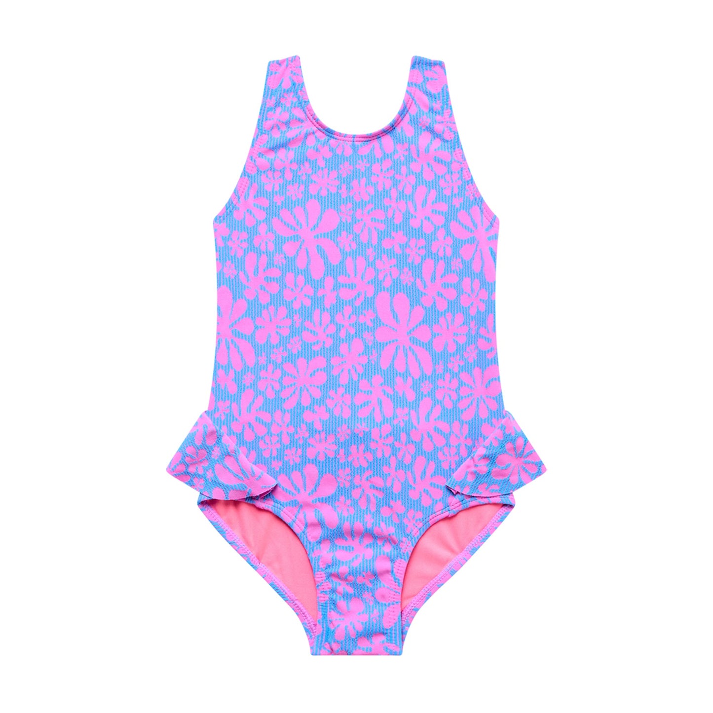 Little Girl Flower Power - Wrap-Around Ruffle One Piece