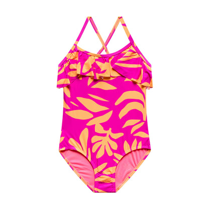 Little Girls Shape Shifter - Ruffle X-Back One Piece